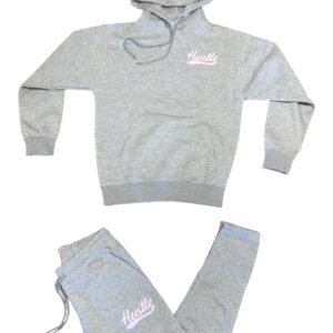 Hustle Allstar Sweatsuit (White/Pink)