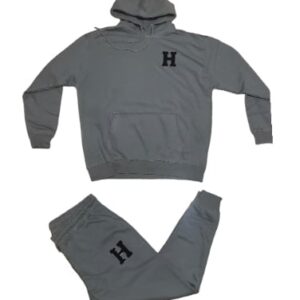 Hustle Varsity “H” Sweatsuit (Dark Grey/Blk)