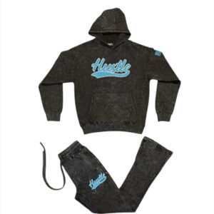 Hustle Allstar Stacked Suit (Charcoal/Reflective Sky Blue)