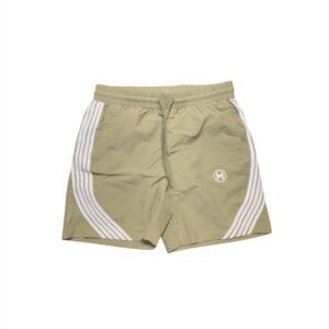 Hustle Stripe Track Shorts (Khaki)